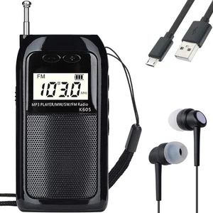 Radio Portatile FM AM Onda Corta con Altoparlante e Retroilluminato, Supporto Lettore MP3 T... - Foto 1 di 7