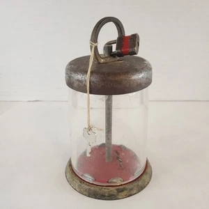 Vintage Glass Metal Dome Cylinder Shape Coin Bank With Lock And Key - Picture 1 of 18