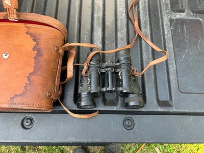 Vintage Hertel & Reuss Optix Hassel Binoculars 10x35 GERMANY & Leather Case - Image 1 of 4