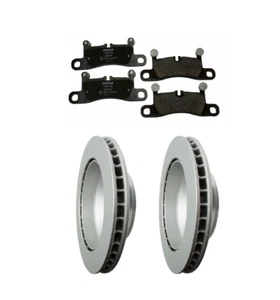 2 ATE REAR Brakes Disc Rotor Kit BACK TEXTAR Brake Pad Set for VW Touareg VERIFY - Picture 1 of 3
