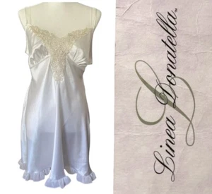 Linea Donatella Negligee Bridal Lingerie Chemise Satin Beaded Sequin Lace NWT - Picture 1 of 16