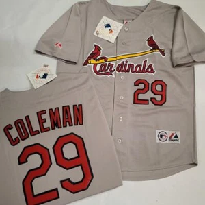 1705 Majestic St Louis Cardinals VINCE COLEMAN Baseball Jersey GRAY New - Picture 1 of 1