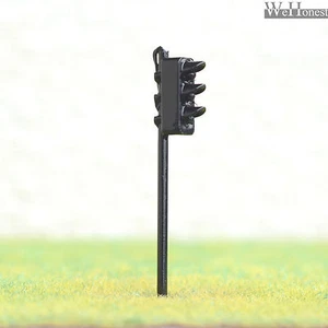 4 x traffic signal light HO OO scale model railroad crossing walk led lamps #BL3 - Picture 1 of 4