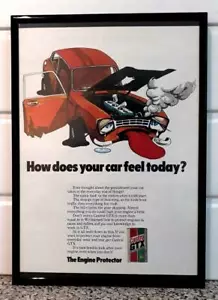 Framed original Classic Car Ad for Castrol GTX engine oil from 1970 - Picture 1 of 9