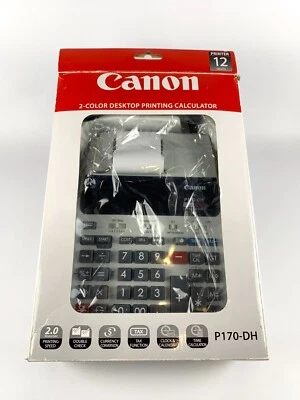 Canon Desktop Calculator P170-DH 2-Color Printing 12-Digit Office Business - Image 1 of 4