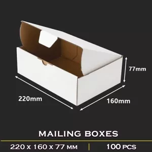 100x Mailing Box 220 x 160 x 77mm A5 BX1 B1 Shipping Packing Cardboard Carton - Picture 1 of 5