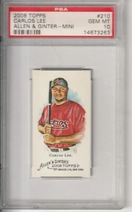 Carlos Lee - 2008 Topps Allen & Ginter Mini - PSA 10 Gem Mint - Houston Astros - Picture 1 of 1