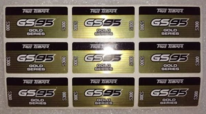 9 True Temper GS95 Gold Series S300 Golf Club Shaft Band Labels + 2 wedge bands - Picture 1 of 3