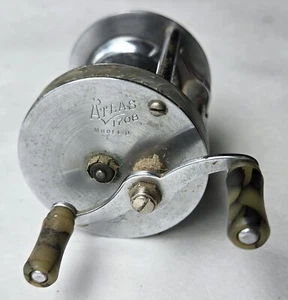 Vintaged Used Atlas 1708 Model D Fishing Reel Inlay Shell? Baitcast Fishing Reel - Picture 1 of 9