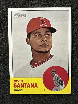 ERVIN SANTANA #322 2012 Topps Heritage Baseball QTY Los Angeles Angels - Image 1 of 2