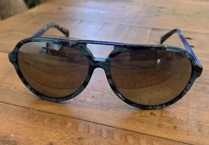 Shiny Blue Marble Aviator Kodsi Men’s Sunglasses - Picture 1 of 7