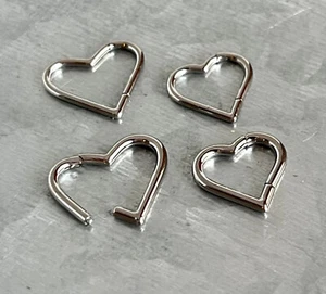 1pc Heart Hinged Segment Ring Hoop Helix Daith Septum Implant Grade Titanium - Picture 1 of 4