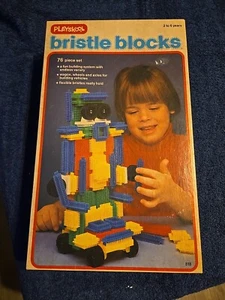 BRISTLE BLOCKS 76-Piece BUILDING TOY SET NEW Vintage 1983 Playskool - Picture 1 of 5