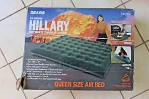 Sears Sir Edmund Hillary Queen Size Air Bed 79"x58"x5" Green color - Picture 1 of 11