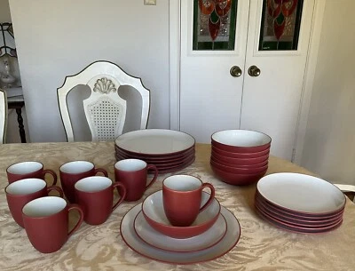 NORITAKE Colorwave Raspberry Red -4-pc , 7 Place Setting - Breakfast/Dinner Set - Image 1 of 4