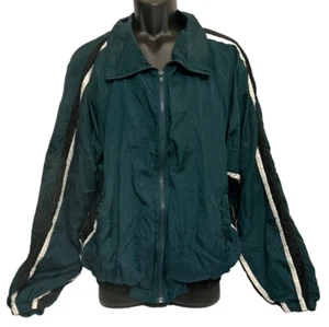 Vtg MacGregor Jacket Mens Sz XL 100 Percent Nylon Green Full Zip Windbreaker - Picture 1 of 5