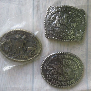 Hesston Rodeo Belt Buckle National Finals 82 84 85 - Picture 1 of 3