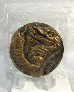 2016 Prehistoric Animals Chinese Bird Lizard Brass Medal 50mm - Picture 1 of 2
