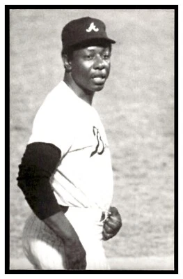 Postal de béisbol vintage de Hank Aaron Atlanta Braves Rd7 Foto 1 de 2