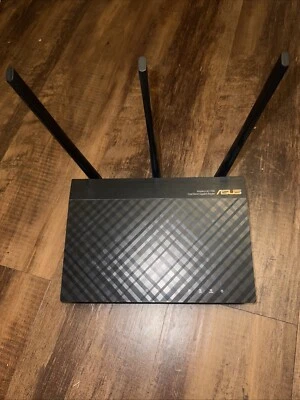 ASUS Dual-Band 3 x 3 AC1750 Wi-Fi 4-Port Gigabit Router RT-AC66U B1 - Image 1 of 2