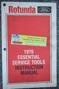 1976 Essential Special Service Tools Instruction Manual, Ford Rotunda - Imagen 1 de 1