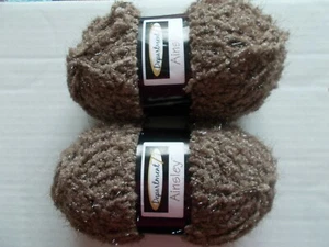 Department 71 Ainsley sparkly plush yarn, Dune (brown), lot of 2 (120 yds each) - Picture 1 of 2