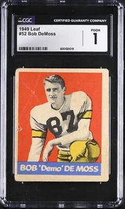 1949 Leaf #52 Bob Demoss New York Bulldogs - CGC 1 Poor - Picture 1 of 2