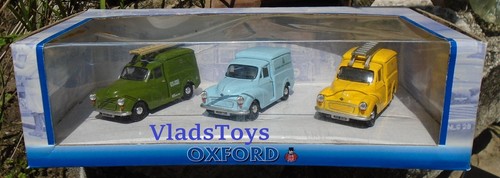 Oxford 1 43 Morris Minor Vans licenza ufficio postale e TV (3 confezioni) SET22 in pensione