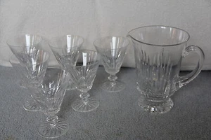 32 Unzen Krug/Krug & 6 Waterford geschliffene Kristall EILEEN Wasser ausgestellte Kelche - Bild 1 von 9