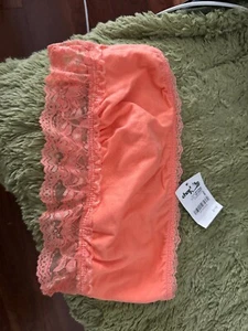 NWT Charlotte Russe Longline Coral Lace Bandeau Bralette Size Small - Picture 1 of 1