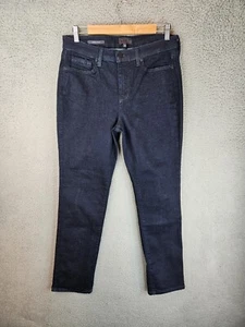 NYDJ Sherri Slim Dark Blue With Some Whites Specks Dark Denim Jeans Sz 10 - Picture 1 of 11