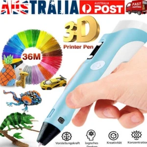 3D Printing Pen Set Doodle Printer Drawing 36M PLA Filament Gift For Kids USB - Picture 1 of 24