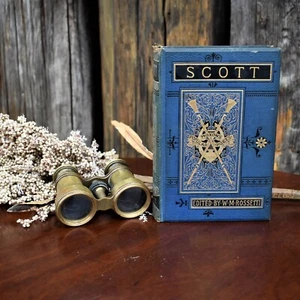 Antique Sir Walter Scott Gilt Embossed by WM Rossetti Full Page Engravings Book - Picture 1 of 10