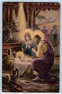 Weihnachts Postkarte religiöses Jesuskind um 1910 verschickt antik - Bild 1 von 2
