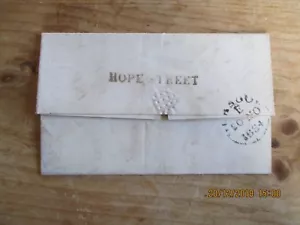 1834 PRE STAMP ENTIRE, HOPE STREET CANCEL, PAID 1/2d SEE SCANS - Imagen 1 de 3