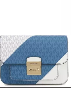 MICHAEL MICHAEL KORS Schultertasche Sloan Editor Two-Tone Logo Large Leder. Neu mit Etikett - Bild 1 von 12