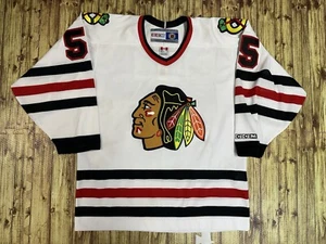 NHL CCM 1995-2006 CHICAGO BLACKHAWKS #55 DAZE Replica Hockey Jersey Medium NEW - Picture 1 of 15