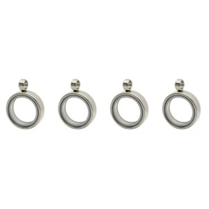 4 PCS Stainless Steel Gawu Box Pendant Miss Necklace Floating Locket Charm - Picture 1 of 12