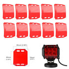 10Pcs Red Lens Cover For 4 Inch 18W Led Work Light Bar Pods Offroad Truck Atv