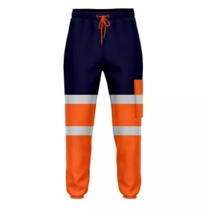 Hi Viz Vis Jogginghose Sicherheit Arbeit Sweathose Fleecehose Jogger S-3XL - Bild 1 von 14