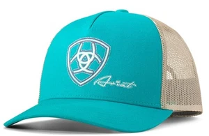 Ariat Womens Hat Baseball Cap Embroidered Logo Turquoise A300088533 - Picture 1 of 2