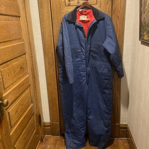 Walls Blizzard-Pruf Men's 3XL Insulated Coveralls Jumpsuit Navy Vintage USA - Picture 1 of 13