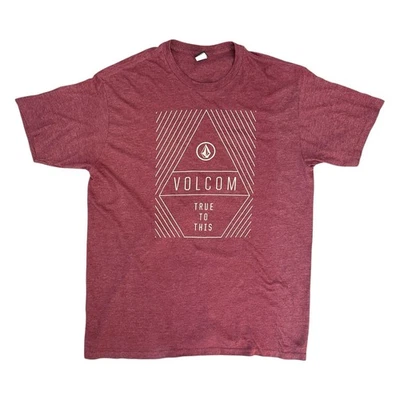 Volcom True To This Soft Red Men's T-Shirt XL Streetwear Skater Short Sleeve - Image 1 of 4