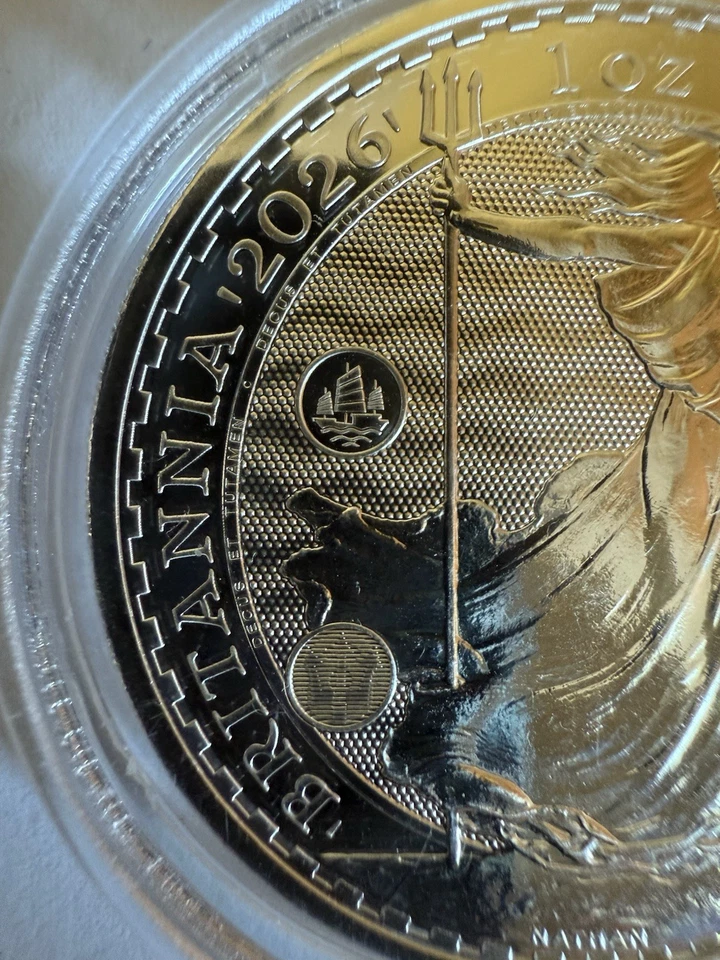 2026 Britannia 1oz 999 Hong Kong Privy Silver Coin In Capsule - Image 1 of 3