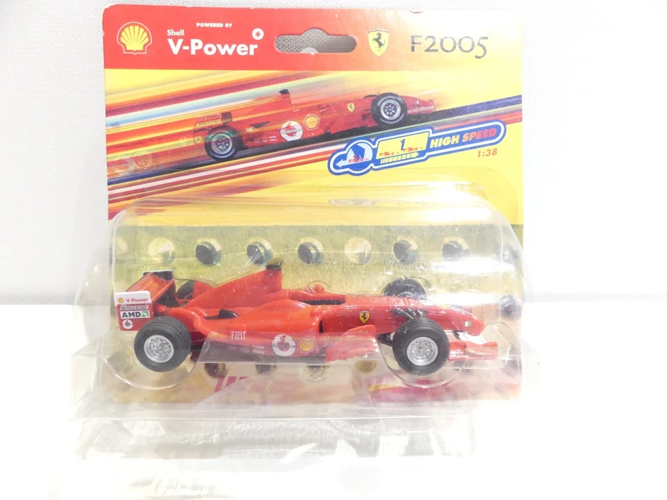 Hot Wheels 1:38 Shell V-Power Ferrari F2005 in ungeöffneter OVP A5952 - Bild 1 von 1