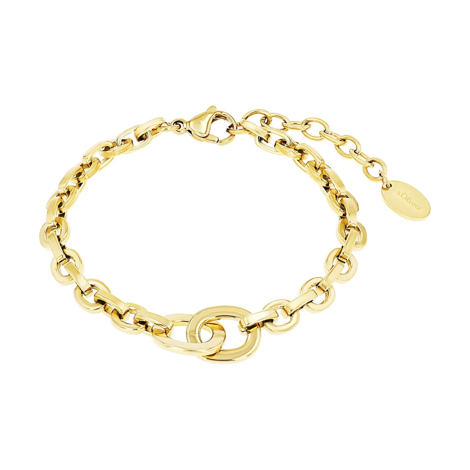 s.Oliver Jewel Damen Armband Armkette Edelstahl IP Gold 2038854