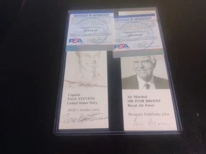2. Weltkrieg signed Lesezeichen Lot 2 PSA Auto Autogramm Paul Stevens Ivor Broom - Bild 1 von 4