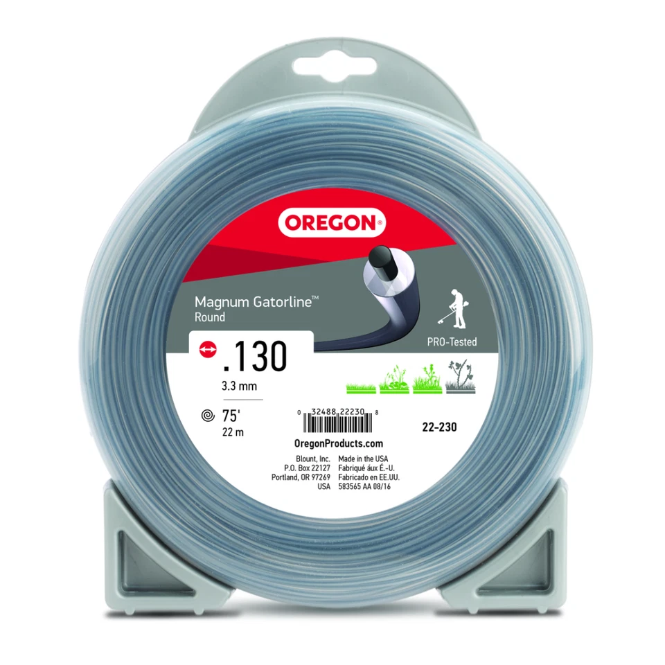 Oregon 22-230  Magnum Gatorline 1/2lb Coil of .130" Round String Trimmer Line - Image 1 of 1