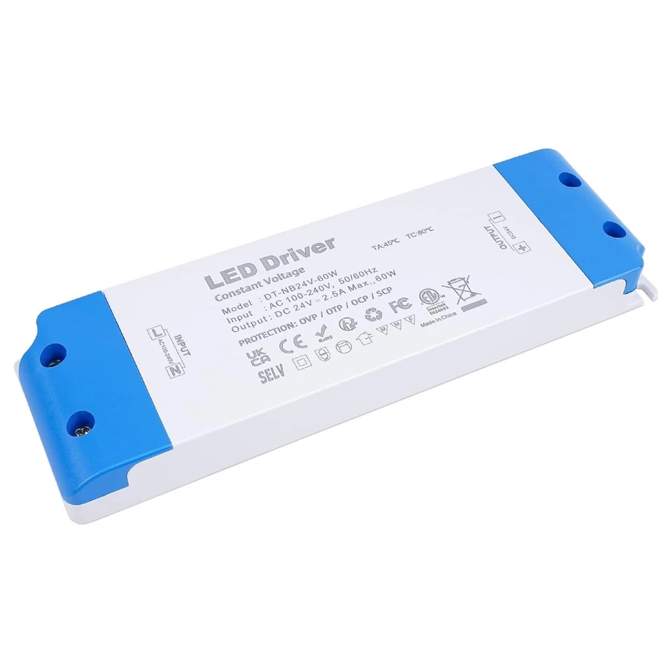 24V 30W 60W LED Transformer Ultra Slim LED Driver 240V AC to 24V DC 1.25A 2.5A - Image 1 of 1