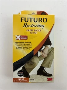 Calcetines de vestir restauradores Futuro 3m para hombre, microfibra, grandes, negros, firmes - Imagen 1 de 4